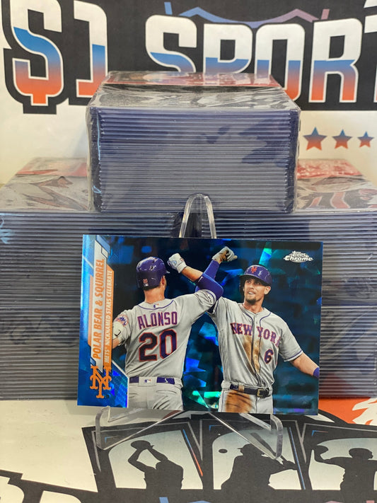 2020 Topps Chrome Update Sapphire (Veteran Combos) Pete Alonso & Jeff McNeil #U-290