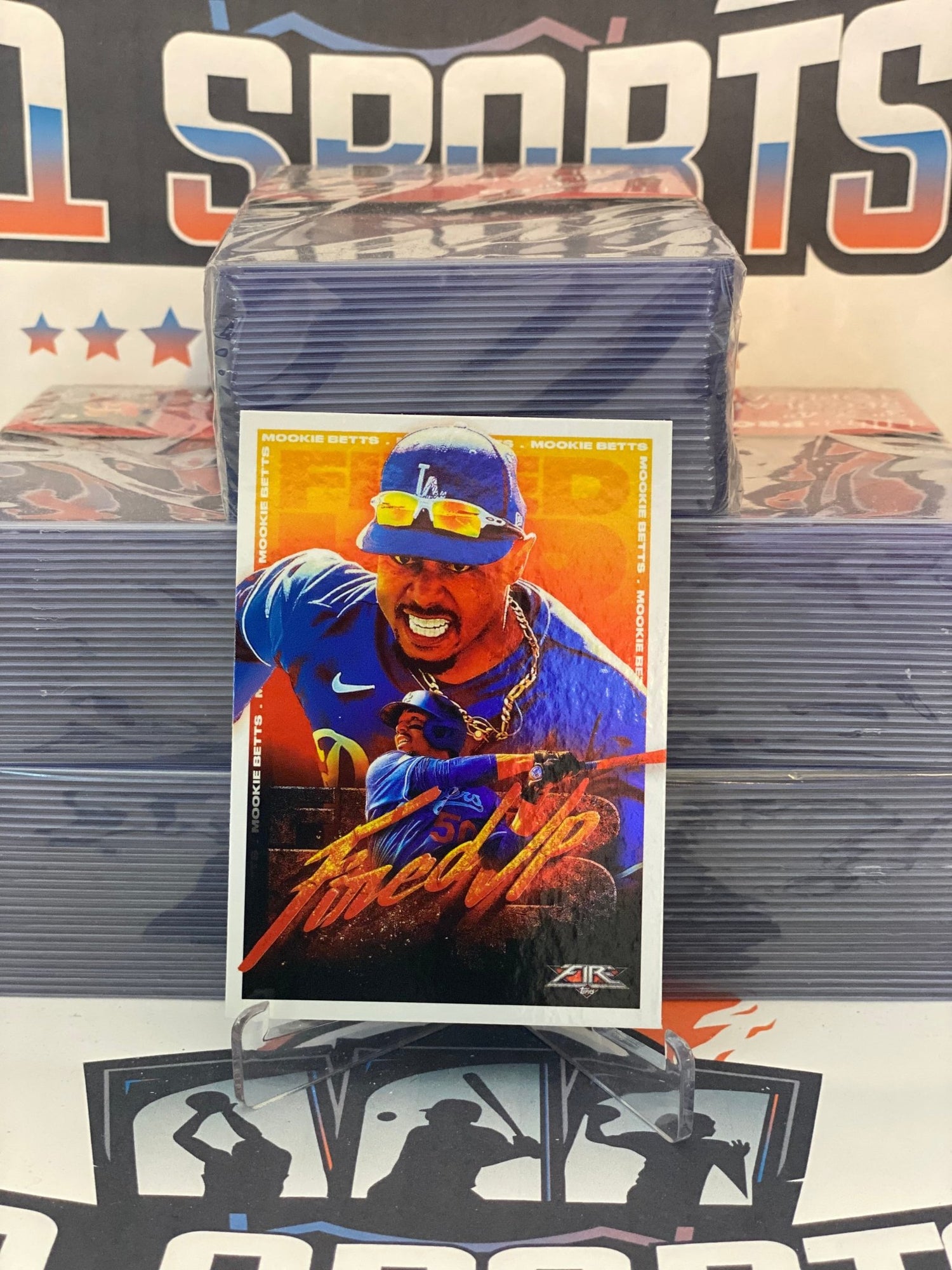 2020 Topps Fire (Fired Up) Mookie Betts #FIU-12