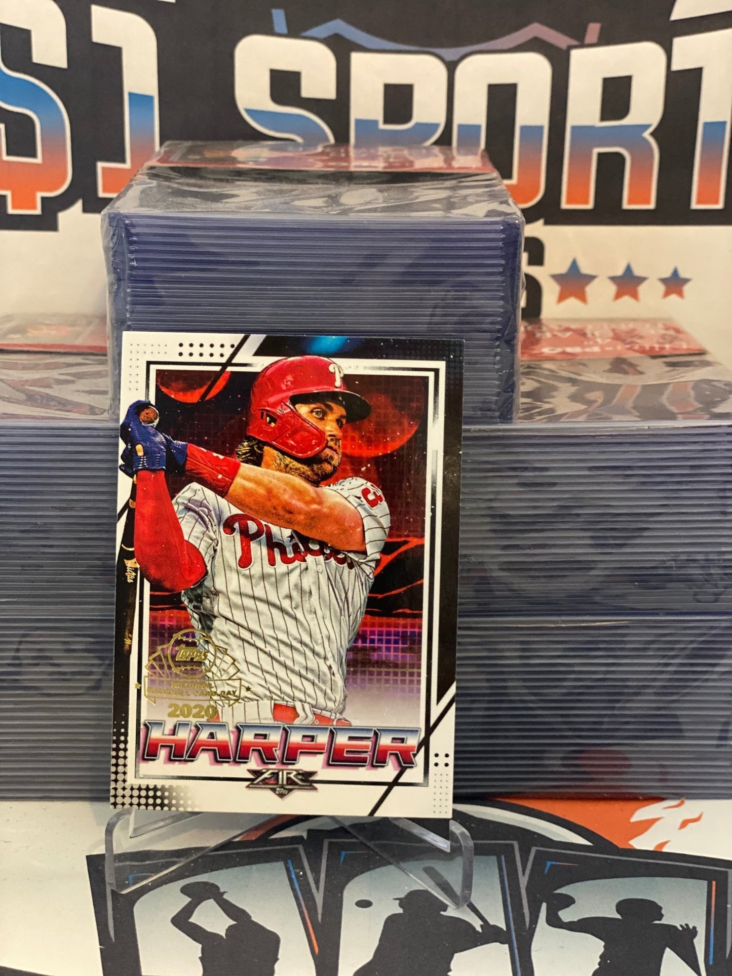 2020 Topps Fire (National Baseball Card Day) Bryce Harper #FP-7
