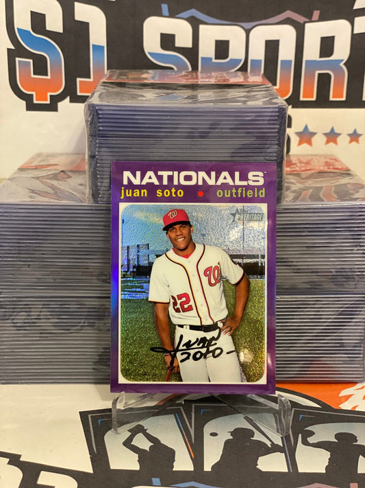 2020 Topps Heritage (Purple Chrome Refractor) Juan Soto #THC-403