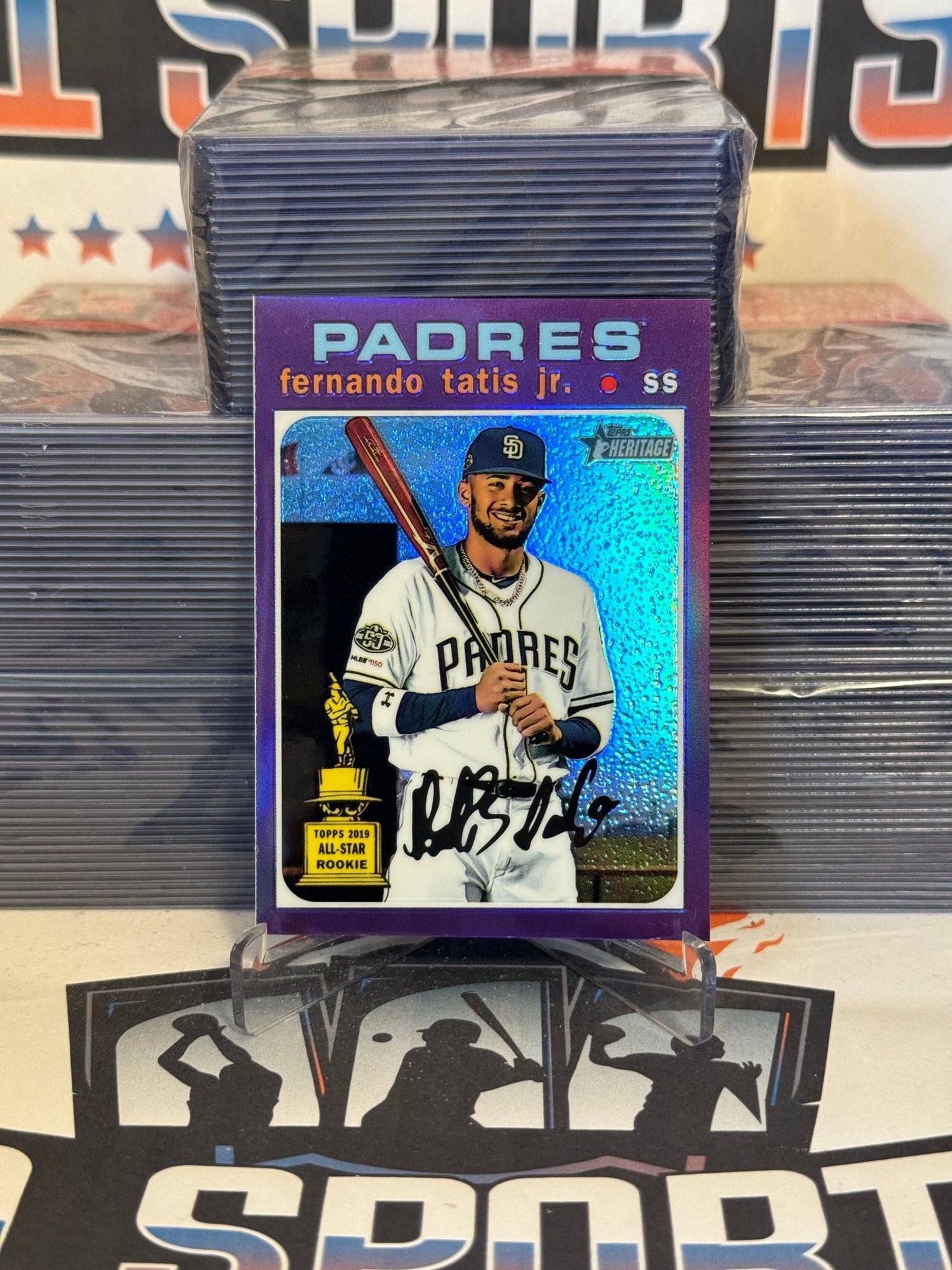 2020 Topps Heritage (Purple Chrome, Rookie Cup) Fernando Tatis Jr. #THC-437