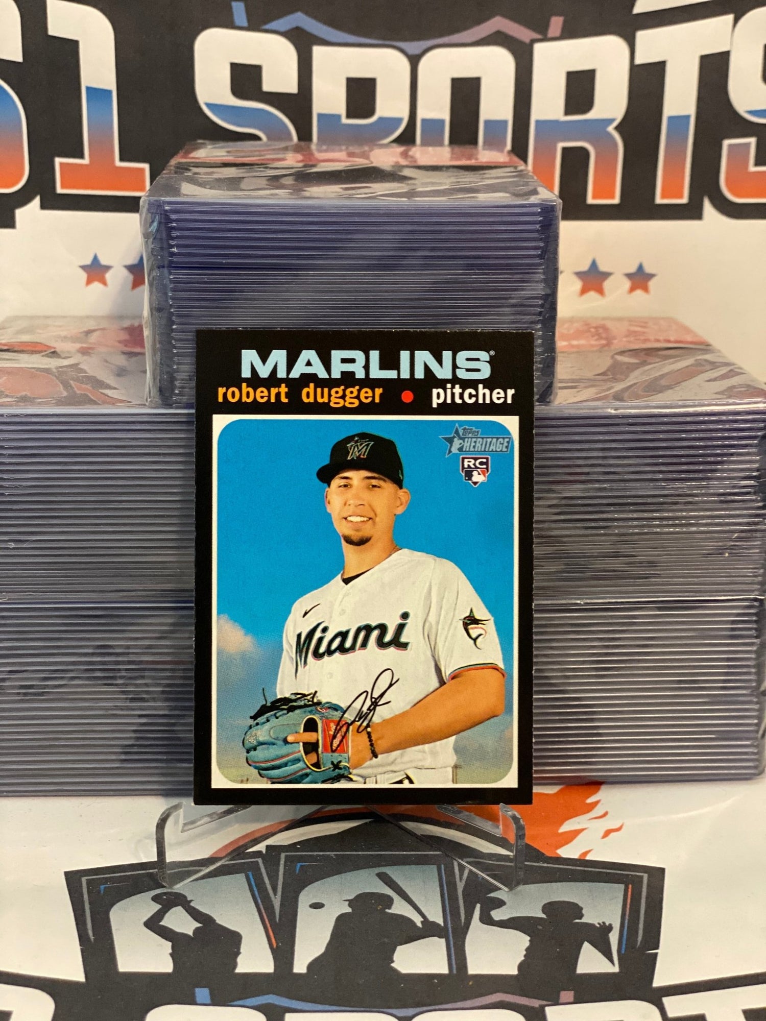 2020 Topps Heritage Robert Dugger Rookie #528