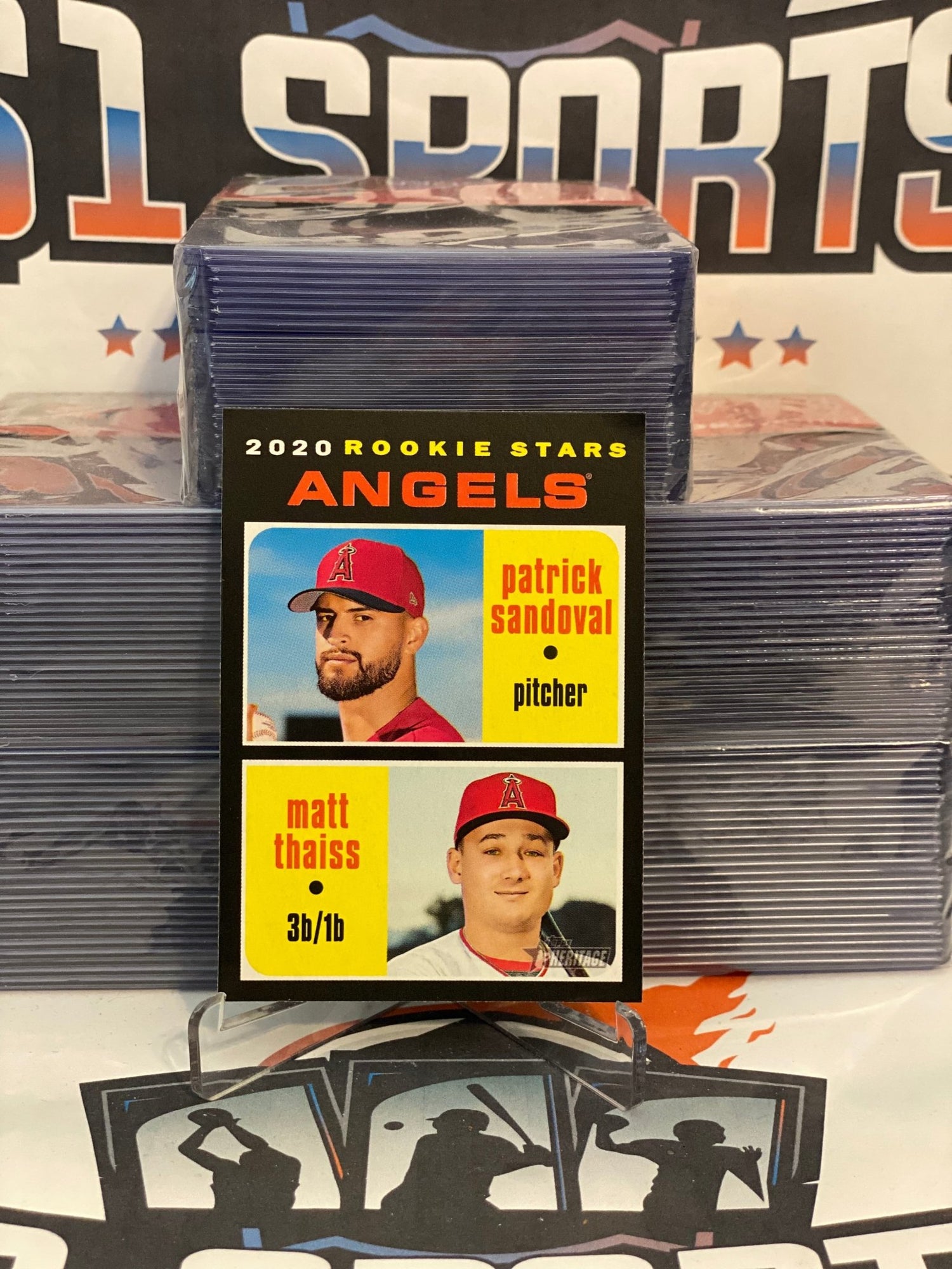 2020 Topps Heritage (Rookie Stars) Patrick Sandoval & Matt Thaiss #152