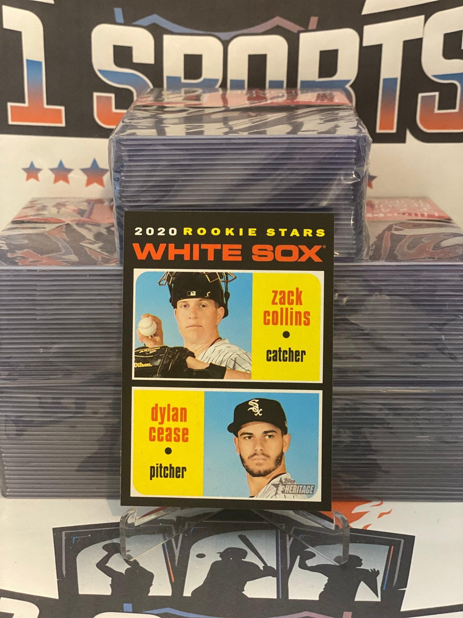 2020 Topps Heritage (White Sox Rookie Stars) Dylan Cease & Zack Collins #13