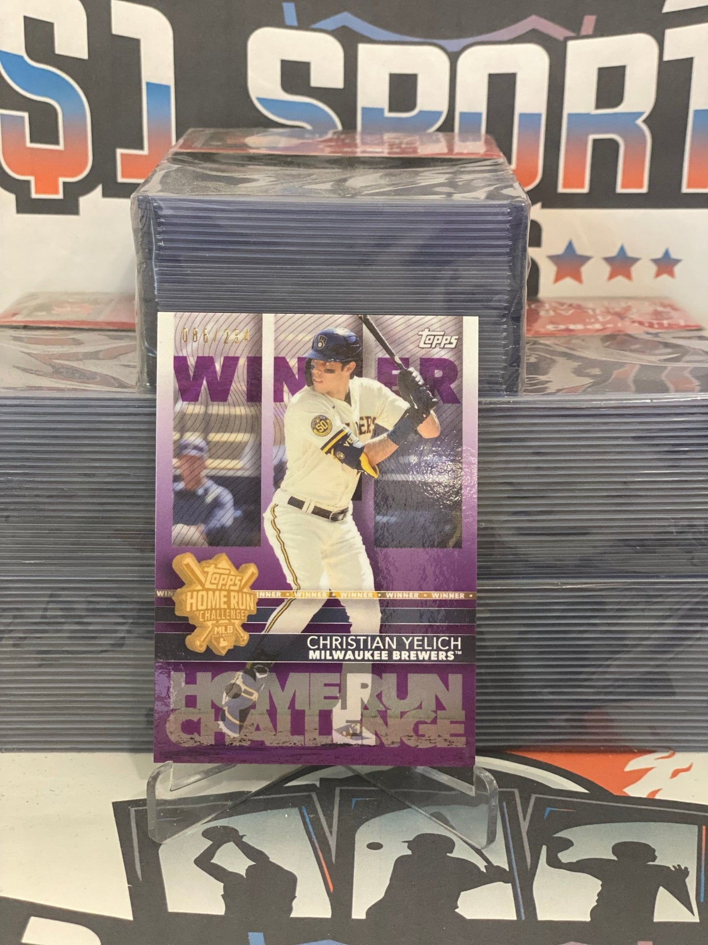 2020 Topps Home Run Challenge Winner (Purple 086/234) Christian Yelich #HRC-23