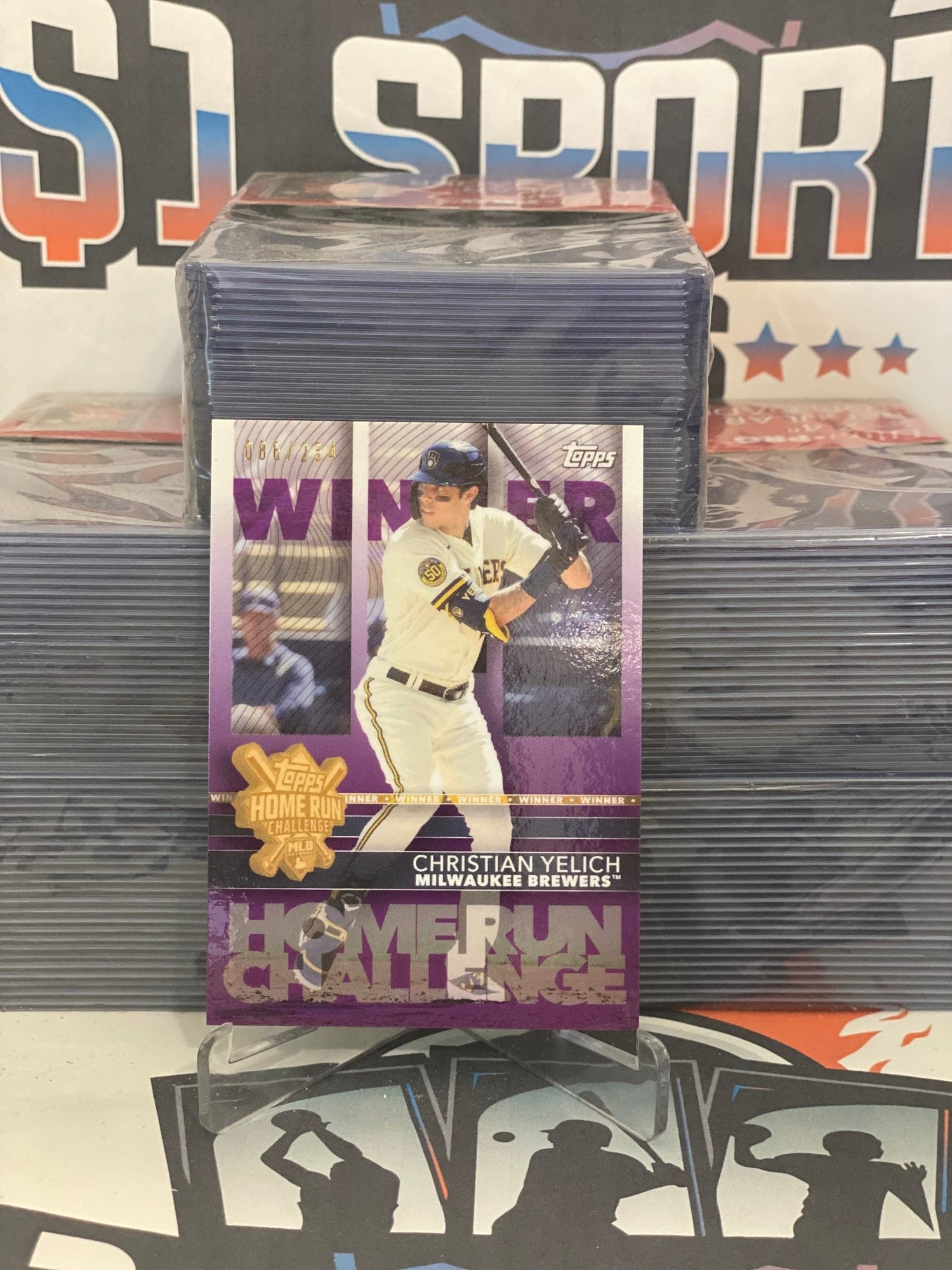 2020 Topps Home Run Challenge Winner (Purple 086/234) Christian Yelich #HRC-23