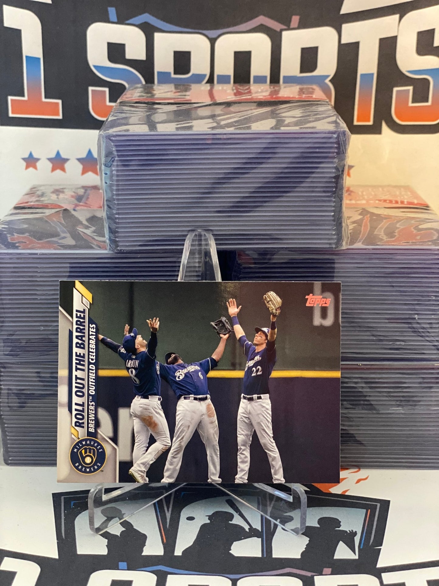 2020 Topps (Roll Out The Barrel) Ryan Braun, Christian Yelich, Lorenzo Cain #611