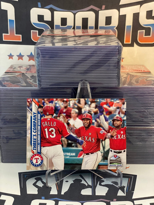 2020 Topps (Three's Company) Elvis Andrus, Willie Calhoun, Joey Gallo #365