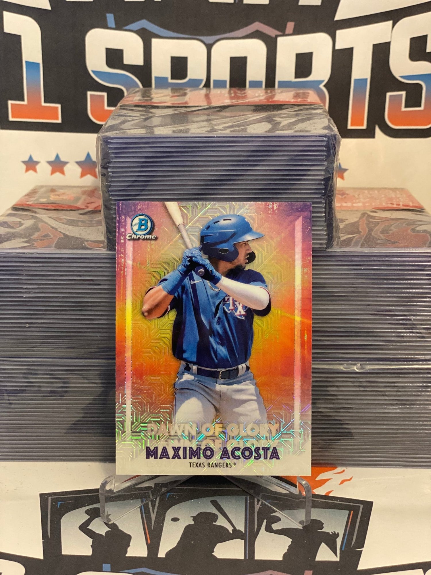 2021 Bowman Chrome (Mega Refractor, Dawn of Glory) Maximo Acosta #DG-16