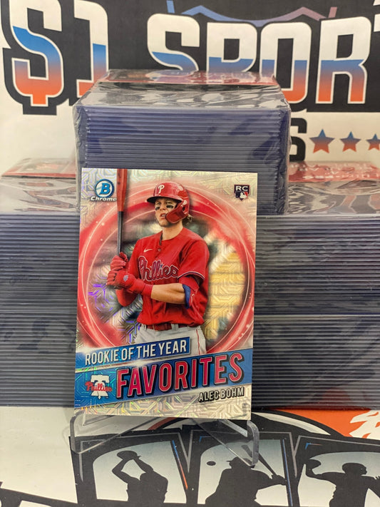2021 Bowman Chrome (Mega Refractor, Rookie of the Year Favorites) Alec Bohm #RRY-AB