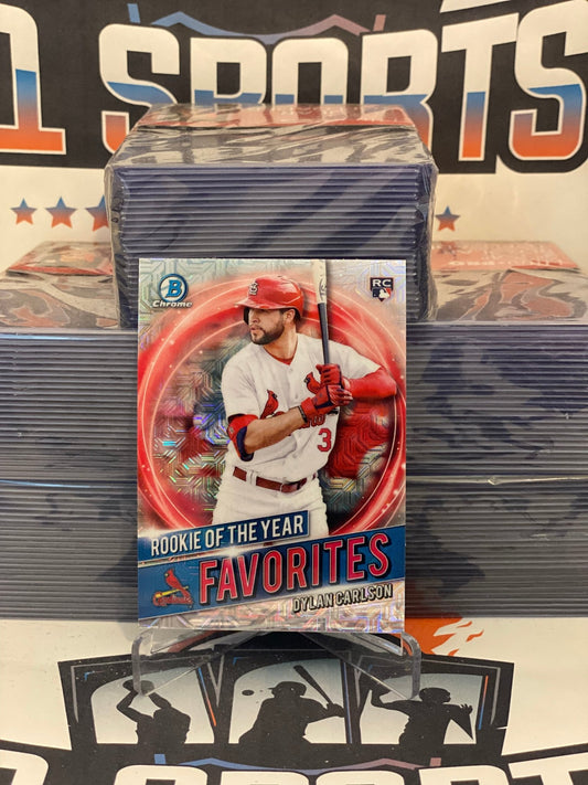 2021 Bowman Chrome (Mega Refractor, Rookie of the Year Favorites) Dylan Carlson Rookie #RRY-DC