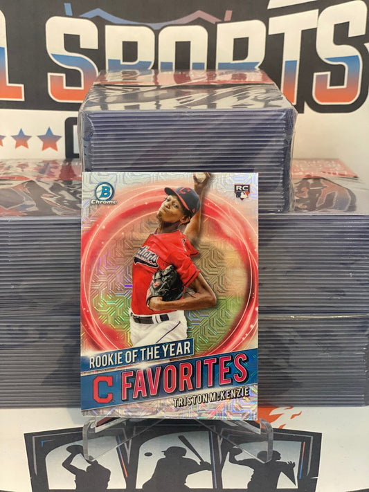 2021 Bowman Chrome (Mega Refractor, Rookie of the Year Favorites) Triston McKenzie #RRY-TM