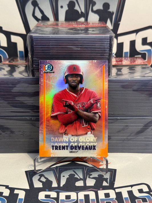 2021 Bowman Chrome (Orange, Dawn Of Glory 25/25) Trent Deveaux #DOG-10