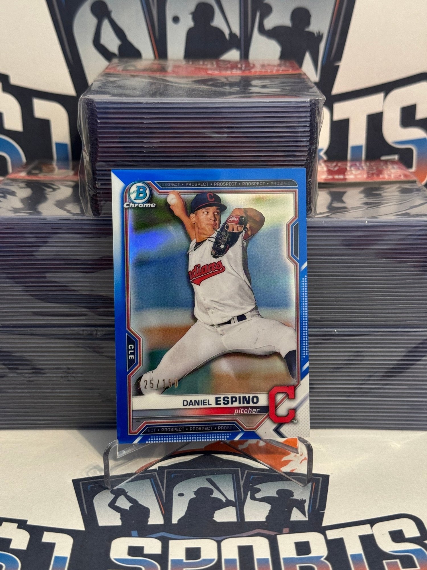 2021 Bowman Chrome Prospects (Blue Refractor 125/150) Daniel Espino #BCP-123