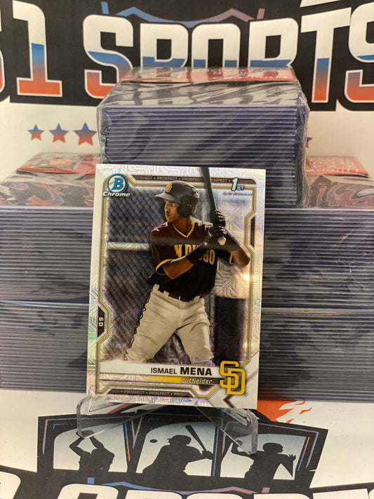 2021 Bowman Chrome Prospects (Mega Refractor, 1st Bowman) Ismael Mena #BCP-36