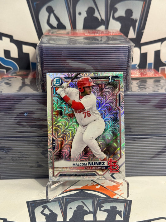 2021 Bowman Chrome Prospects (Mega Refractor, 1st Bowman) Malcom Nunez #BCP-226