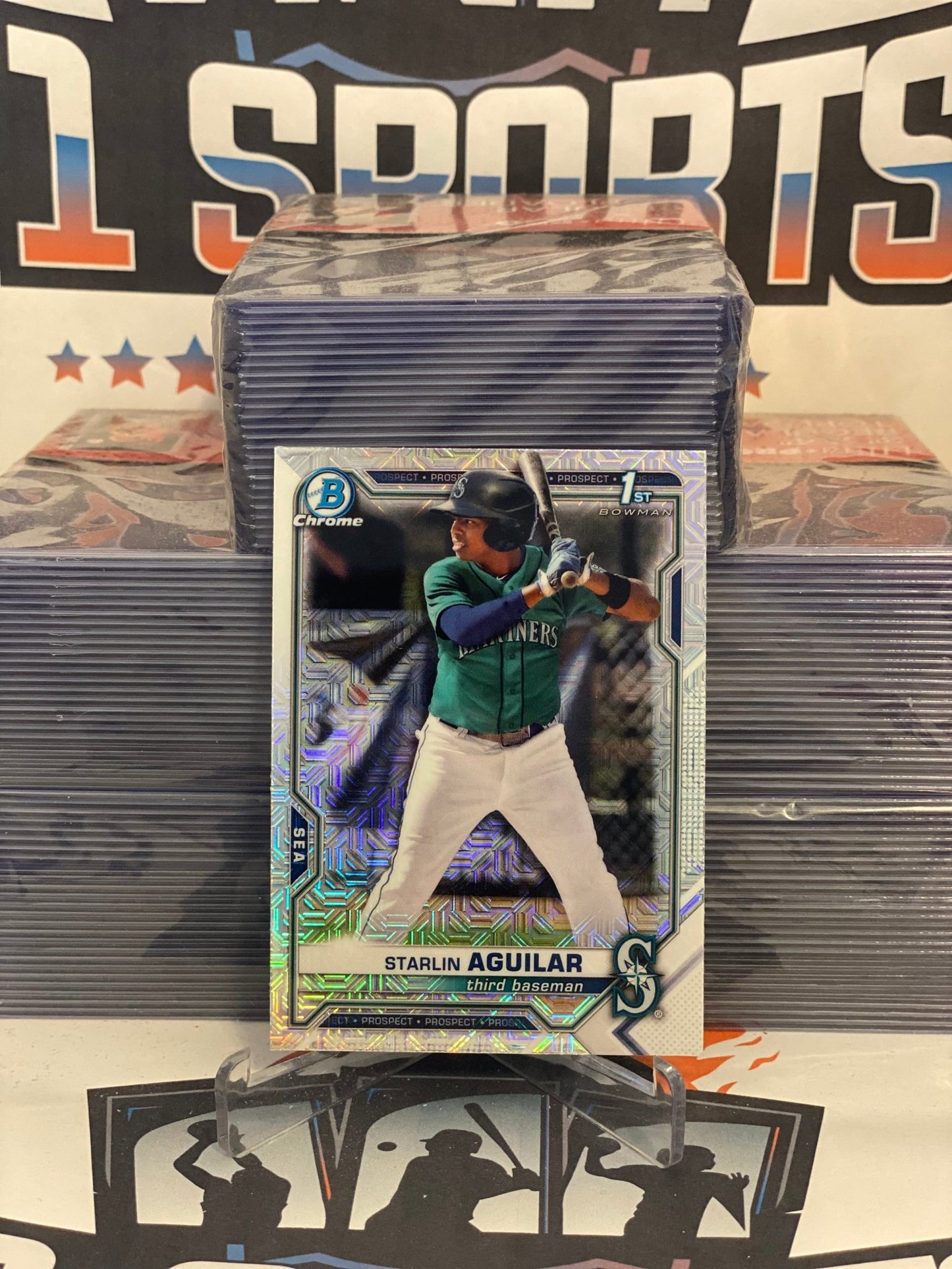 2021 Bowman Chrome Prospects (Mega Refractor, 1st Bowman) Starlin Aguilar #BCP-249