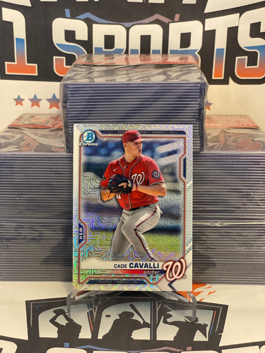 2021 Bowman Chrome Prospects (Mega Refractor) Cade Cavalli #BCP-250