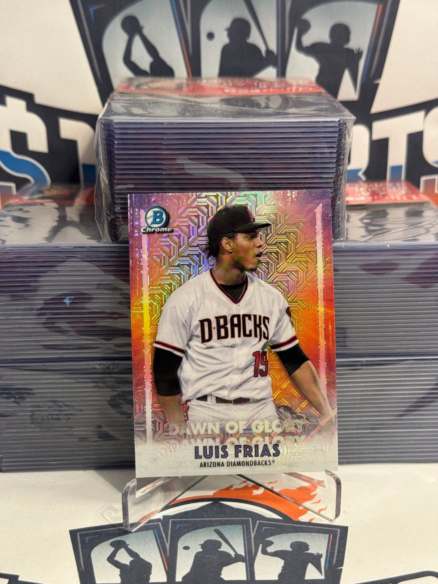 2021 Bowman Chrome Prospects (Mega Refractor, Dawn of Glory) Luis Frias #DG-4