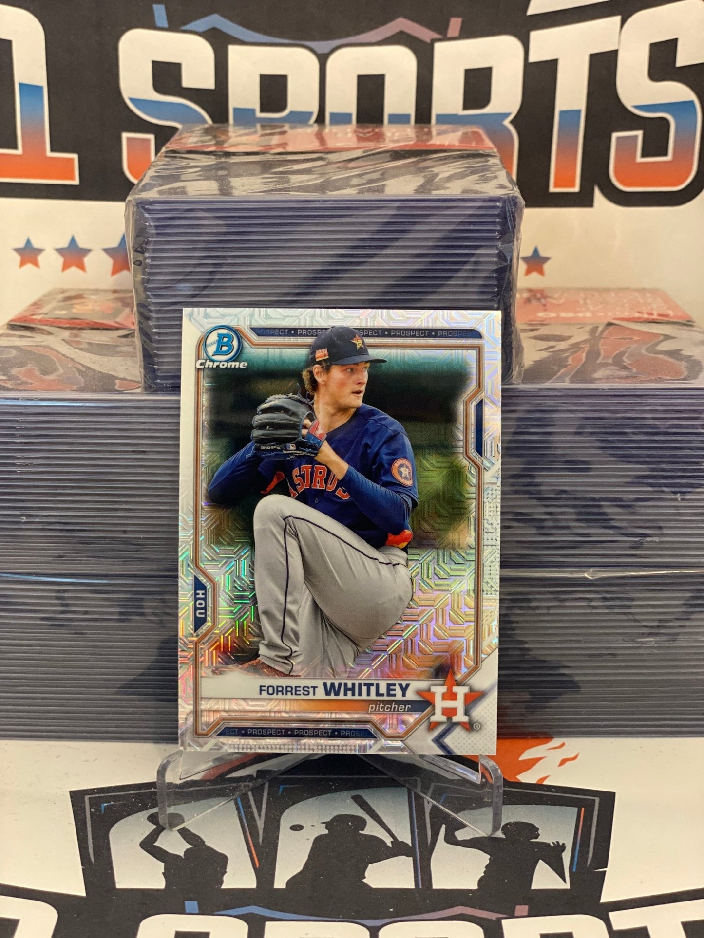 2021 Bowman Chrome Prospects (Mega Refractor) Forrest Whitley #BCP-9