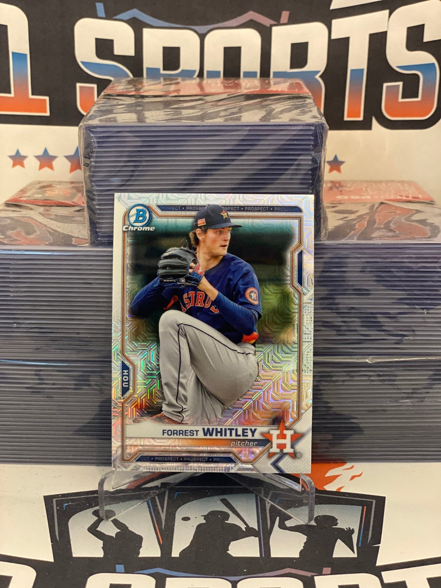 2021 Bowman Chrome Prospects (Mega Refractor) Forrest Whitley #BCP-9