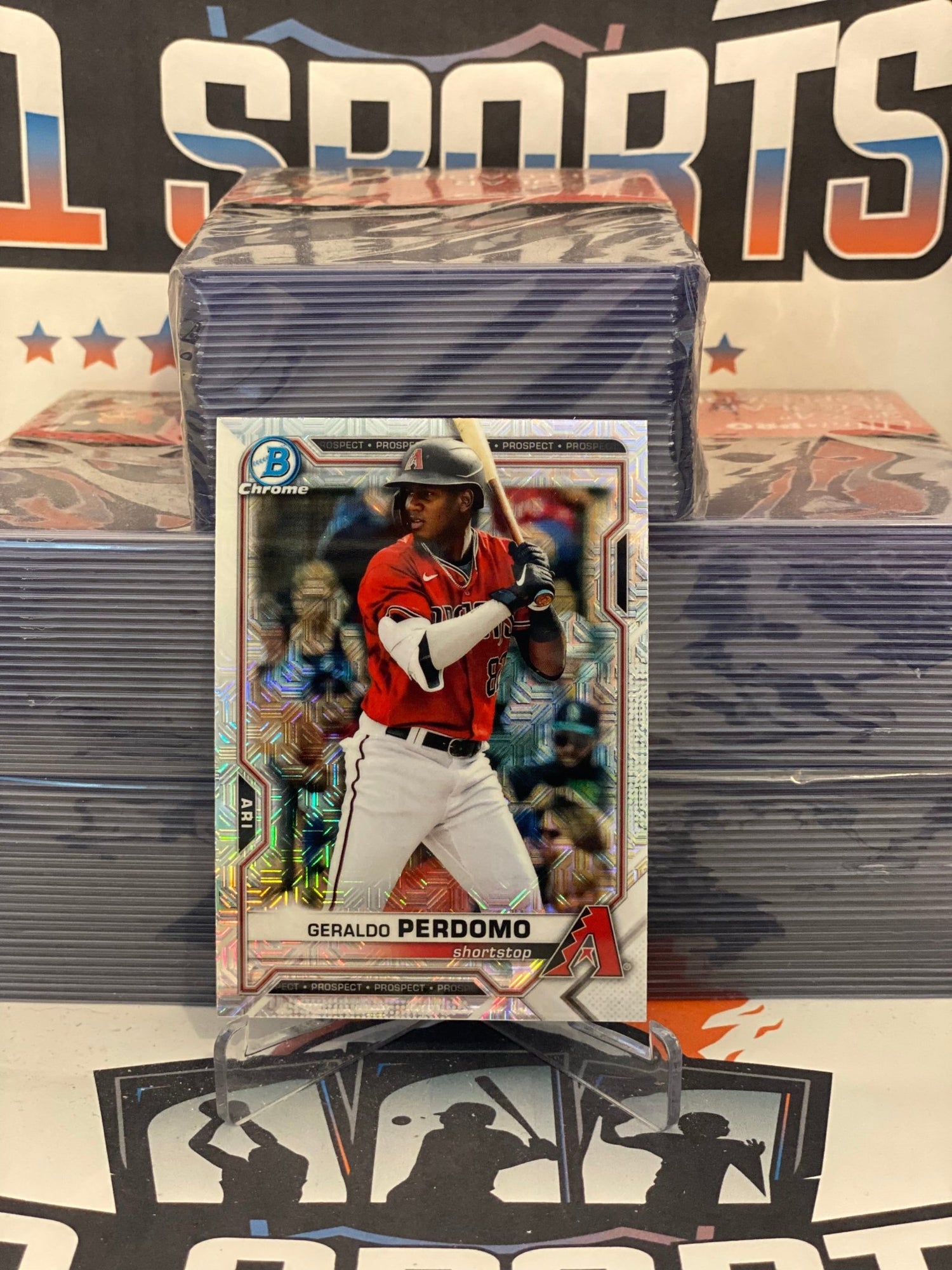 2021 Bowman Chrome Prospects (Mega Refractor) Geraldo Perdomo #BCP-109