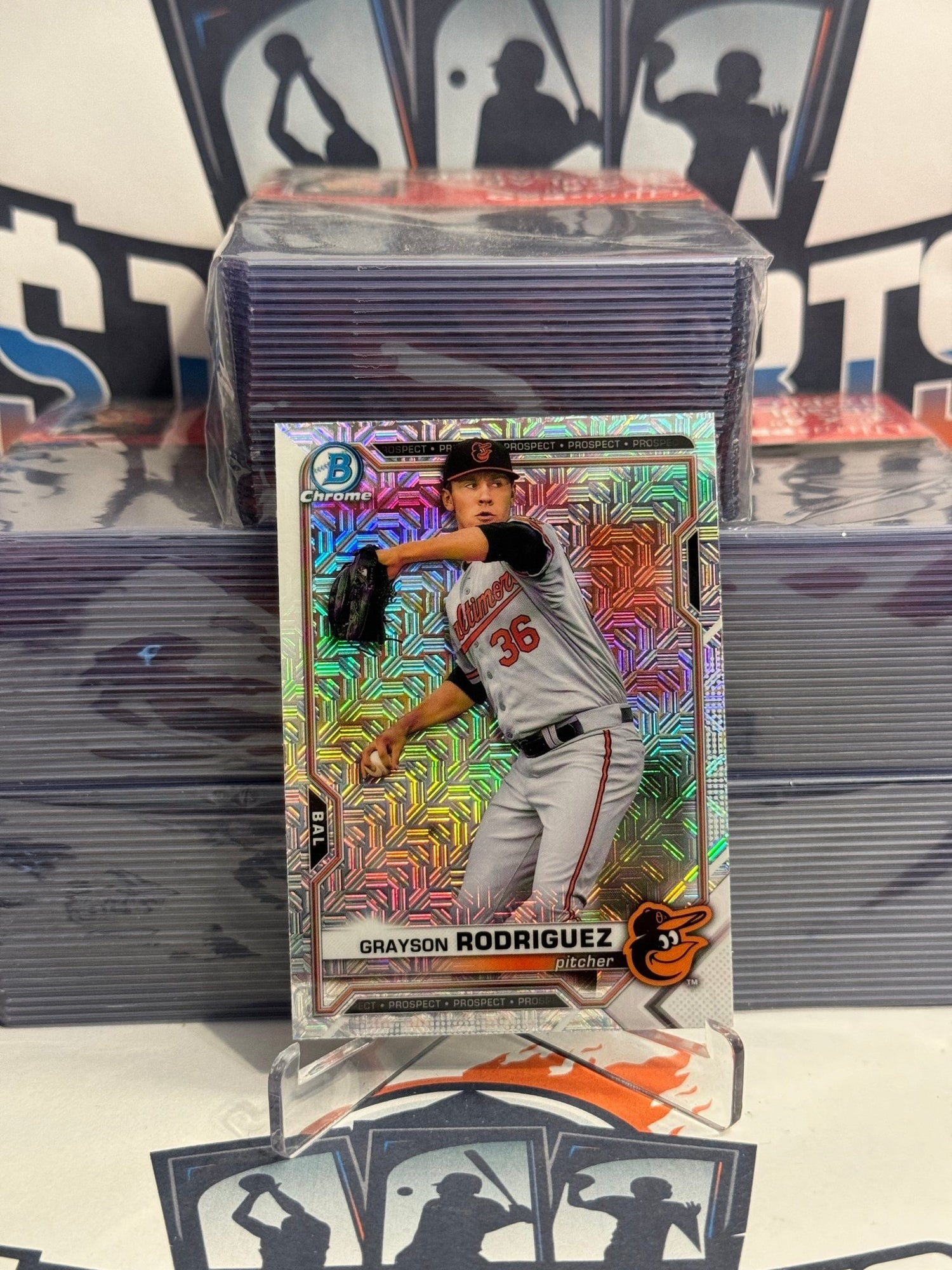 2021 Bowman Chrome Prospects (Mega Refractor) Grayson Rodriguez #BCP-165