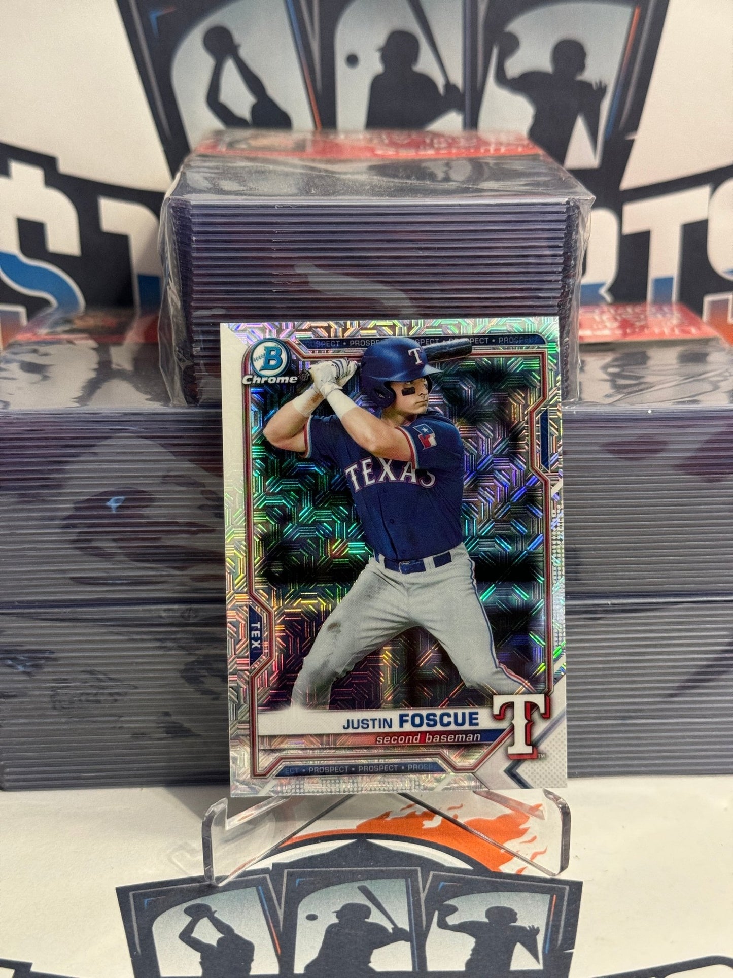 2021 Bowman Chrome Prospects (Mega Refractor) Justin Foscue #BCP-242