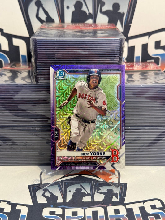 2021 Bowman Chrome Prospects (Purple Mojo Refractor 117/250) Nick Yorke #BCP-114