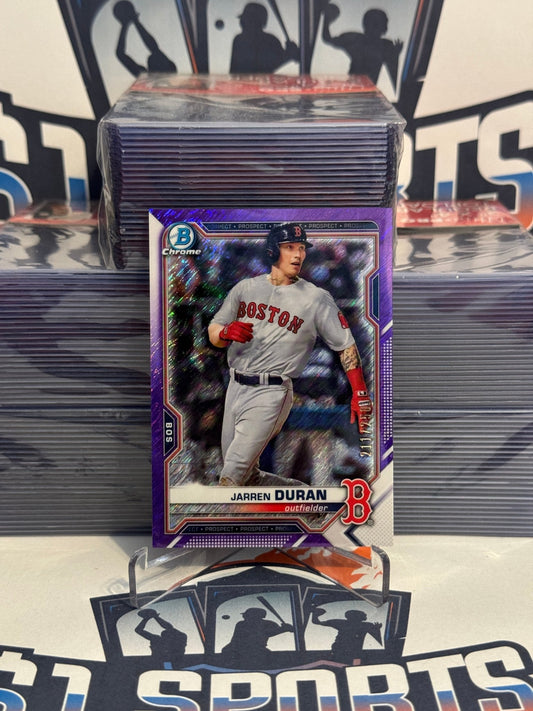 2021 Bowman Chrome Prospects (Purple Shimmer Refractor 211/250) Jarren Duran #BCP-170
