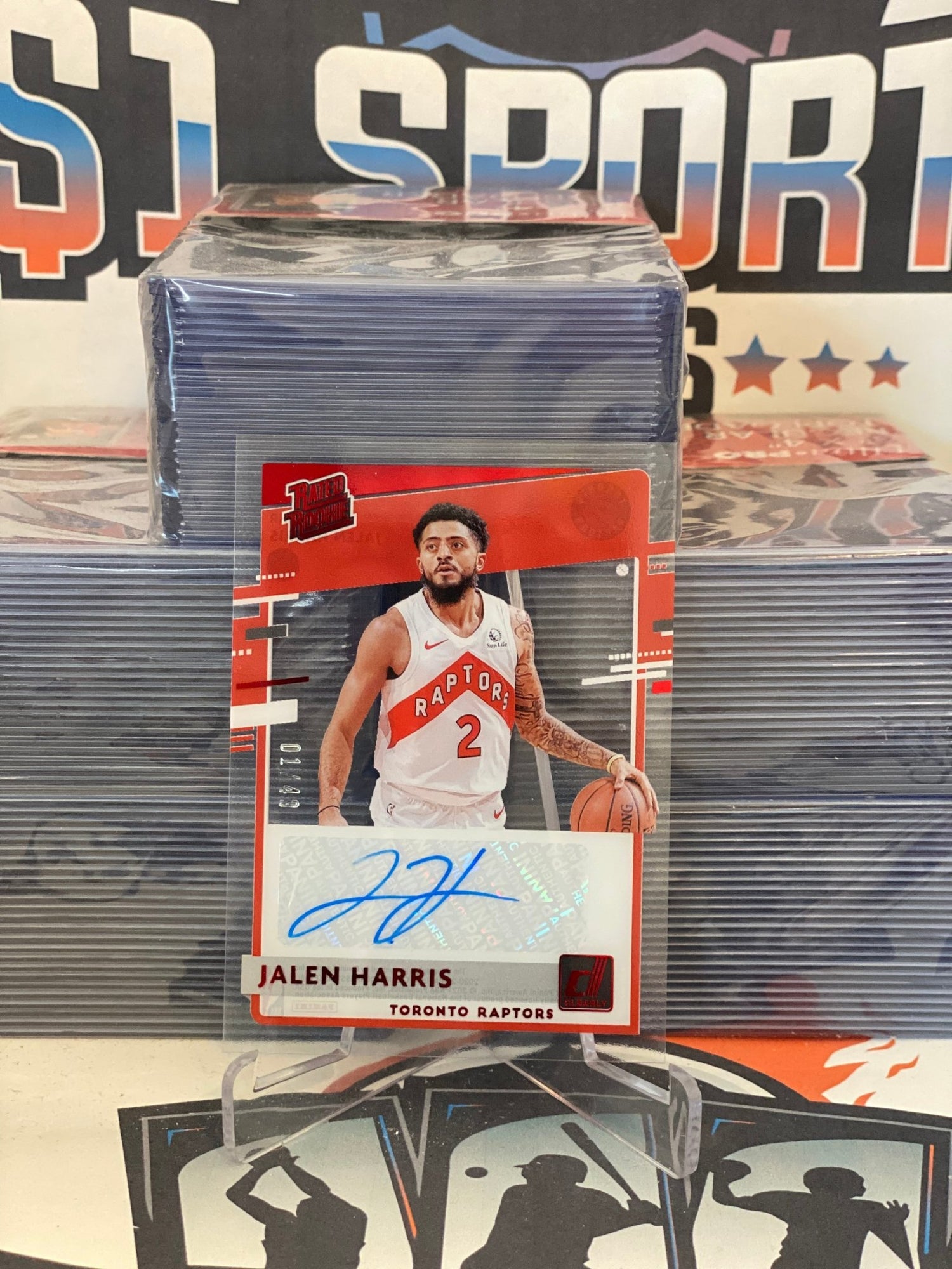 2021 Clearly Donruss (Red, Rated Rookie Auto 01/49) Jalen Harris #RRA-JHR