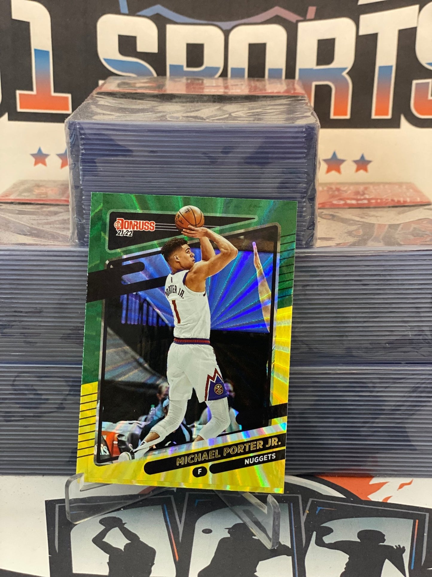 2021 Donruss (Green Yellow Laser) Michael Porter Jr. #99