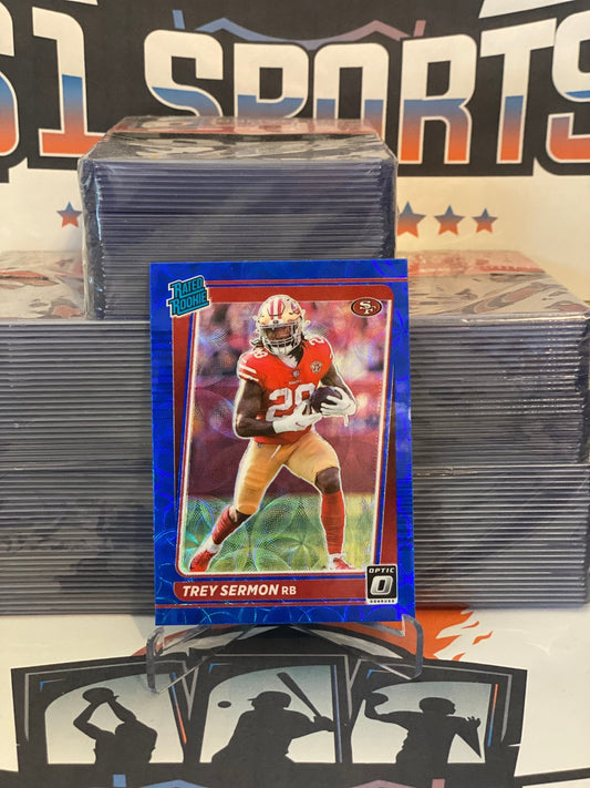 2021 Donruss Optic (Blue Velocity Prizm, Rated Rookie) Trey Sermon #224