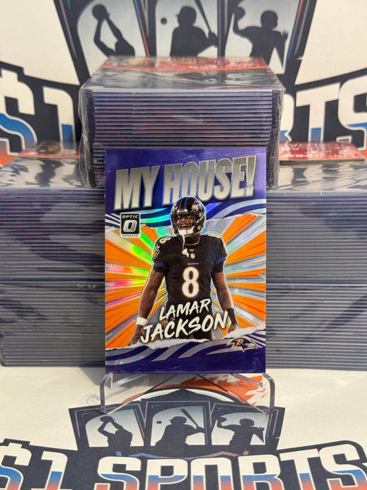 2021 Donruss Optic (Holo Prizm, My House!) Lamar Jackson #MH-9