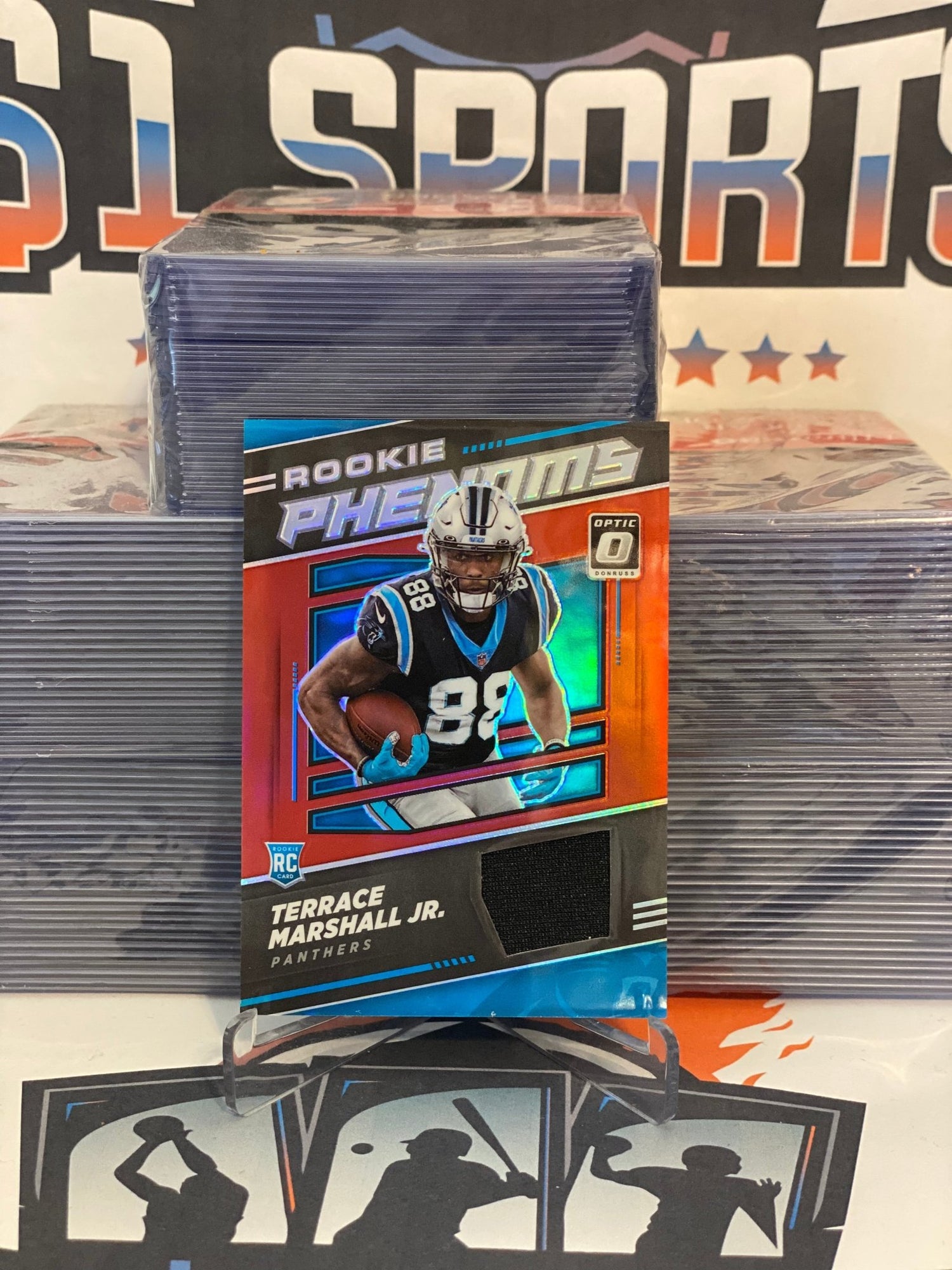 2021 Donruss Optic (Horizontal Red Prizm, Rookie Phenoms Relic) Terrace Marshall Jr. #RP-18