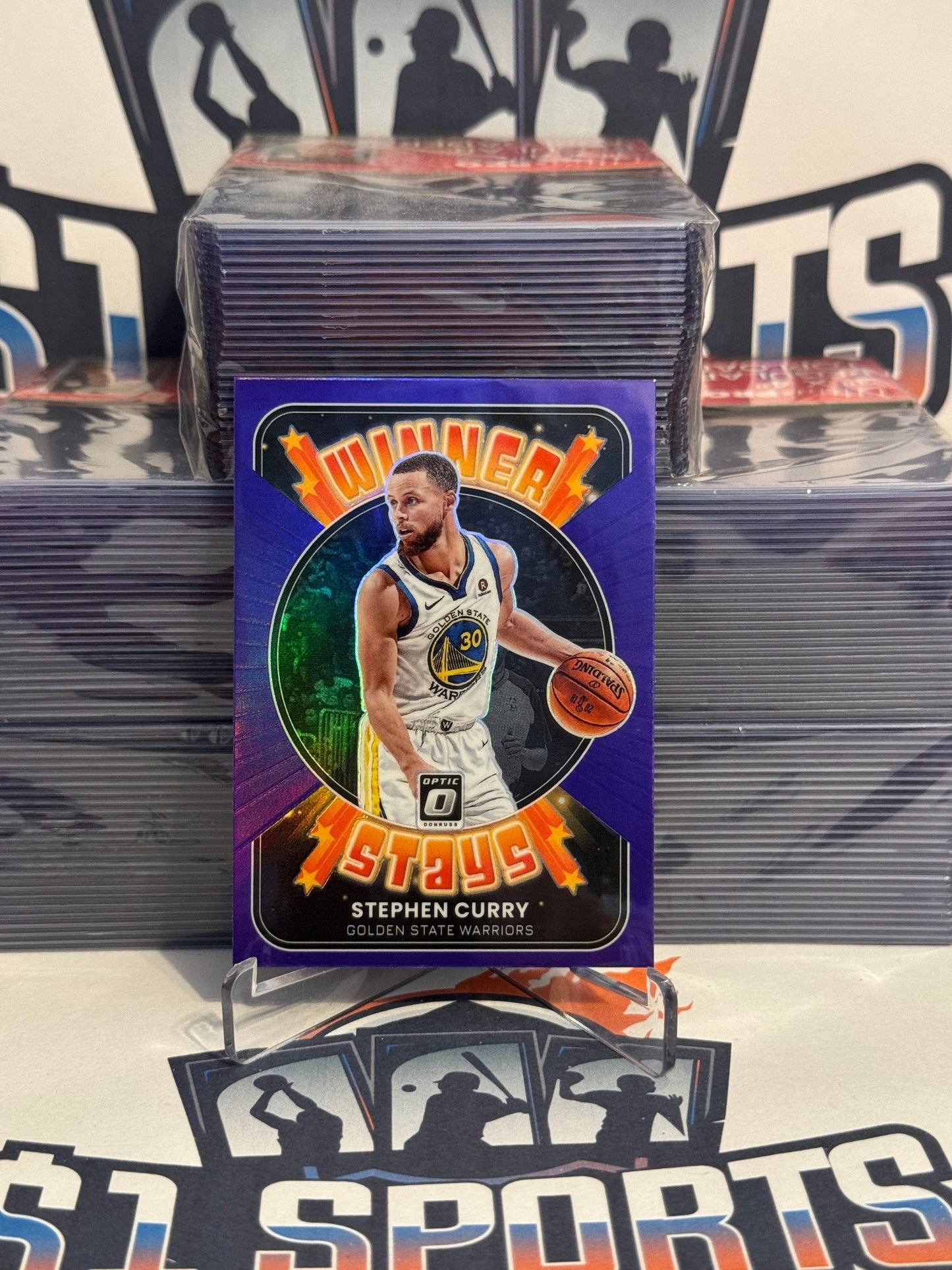 2021 Donruss Optic (Purple Prizm, Winner Stays) Stephen Curry #4