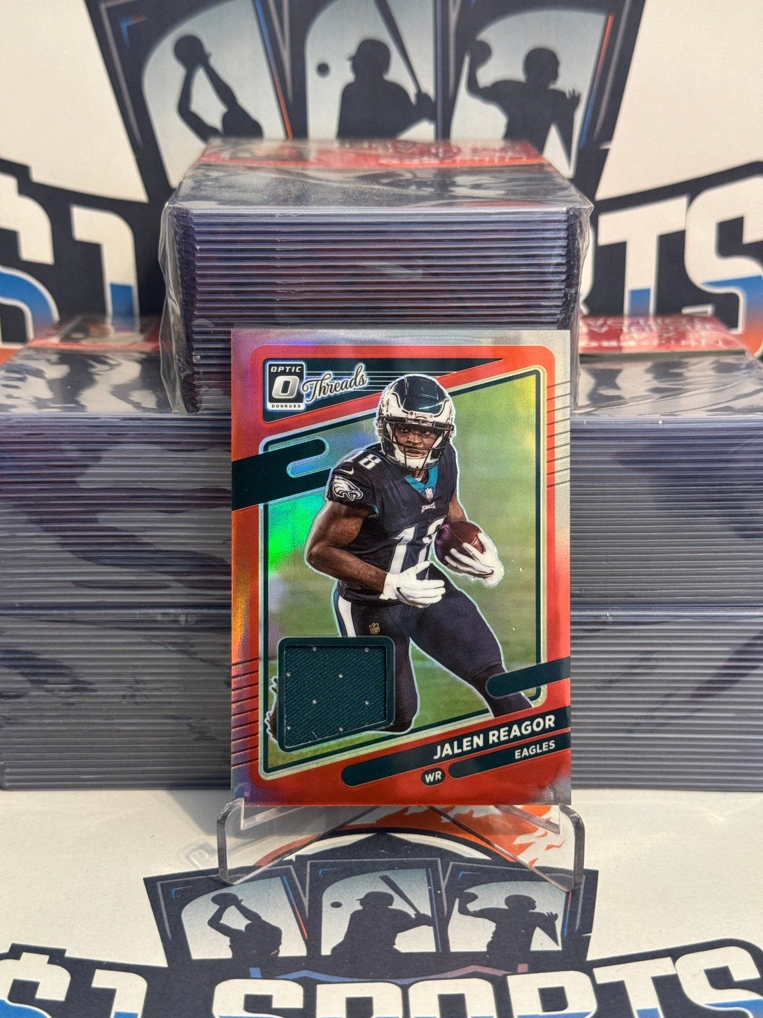 2021 Donruss Optic (Red Prizm, Threads Relic) Jalen Reagor #TH-8