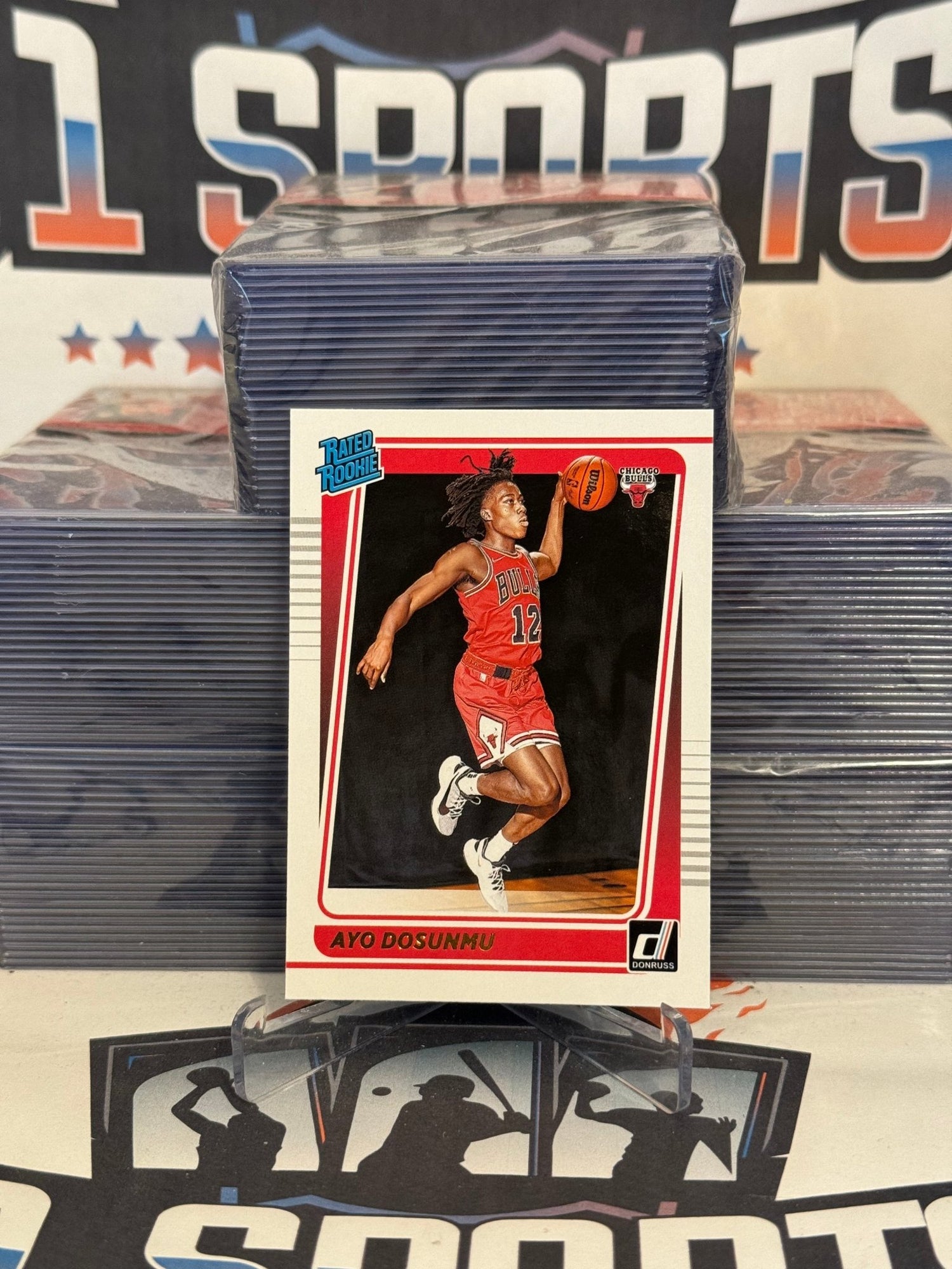 2021 Donruss (Orange Laser Holo, Rated Rookie) Ayo Dosunmu #221