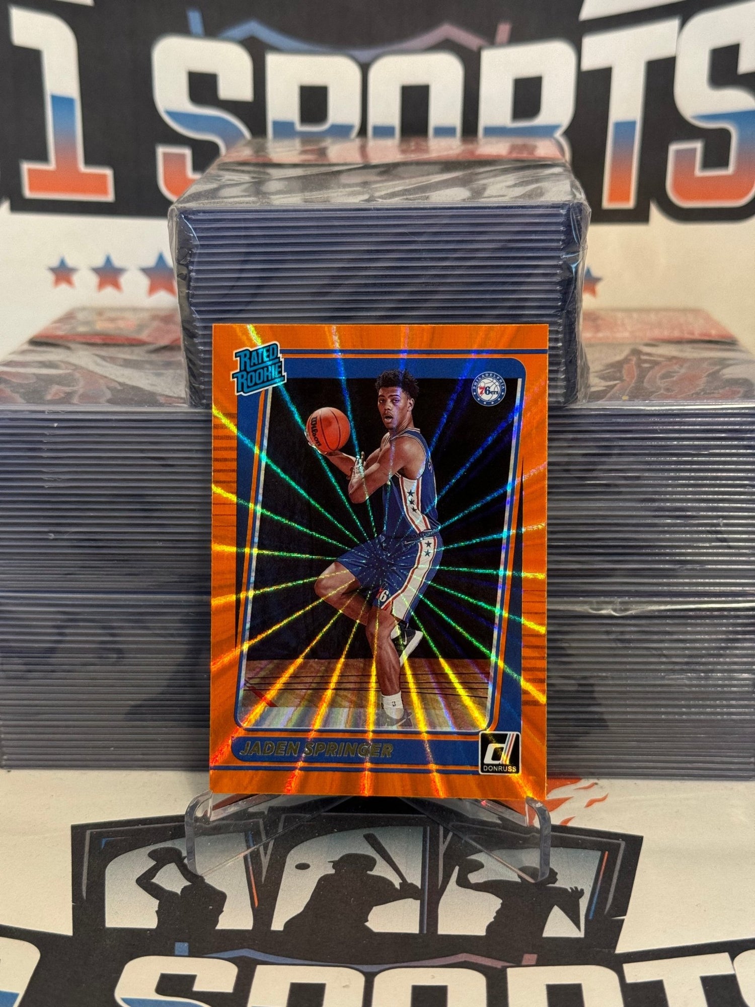 2021 Donruss (Orange Laser Holo, Rated Rookie) Jaden Springer #247