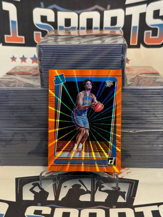 2021 Donruss (Orange Laser Holo, Rated Rookie) Jeremiah Robinson-Earl #220