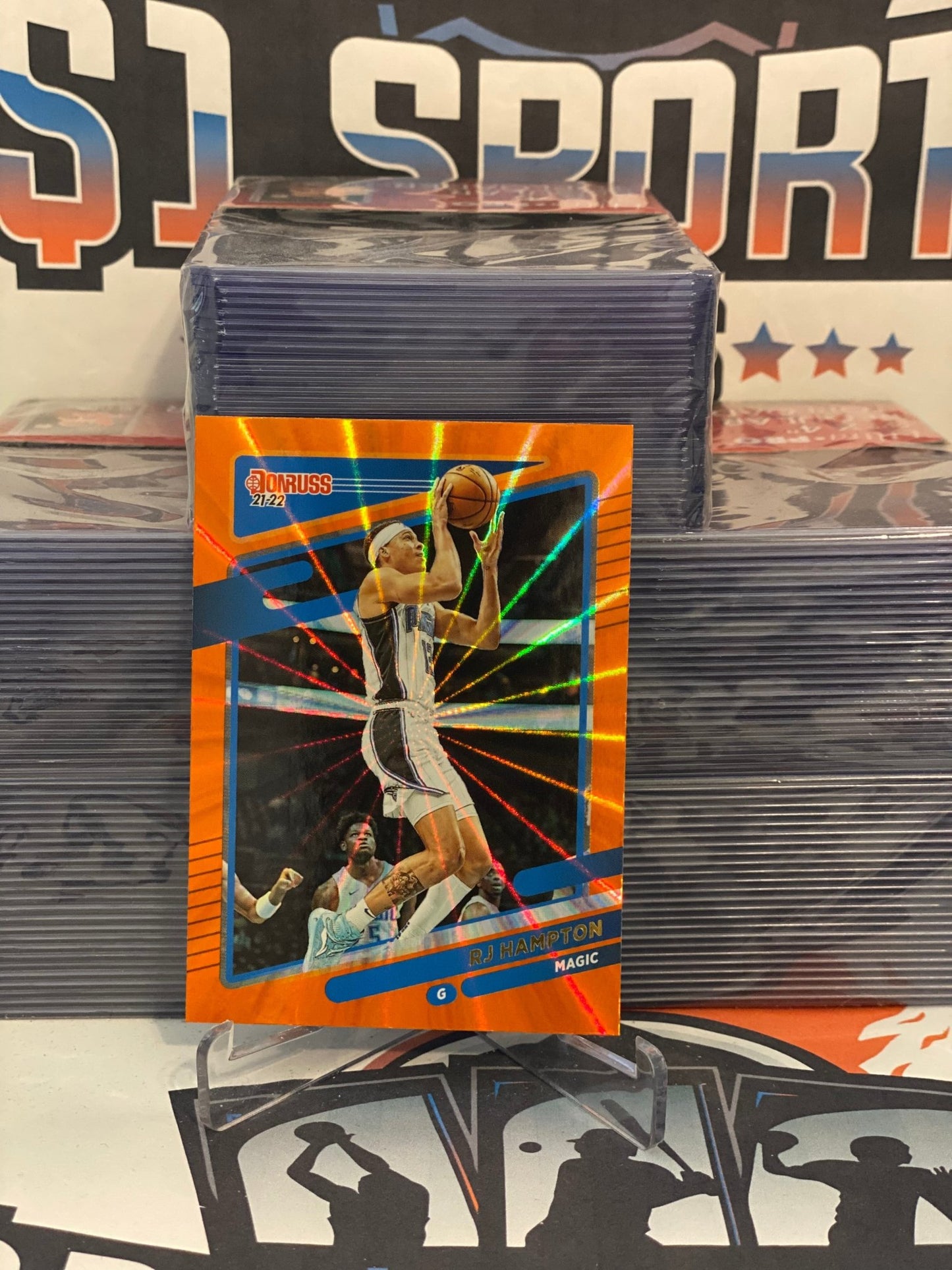 2021 Donruss (Orange Laser Holo) RJ Hampton #185