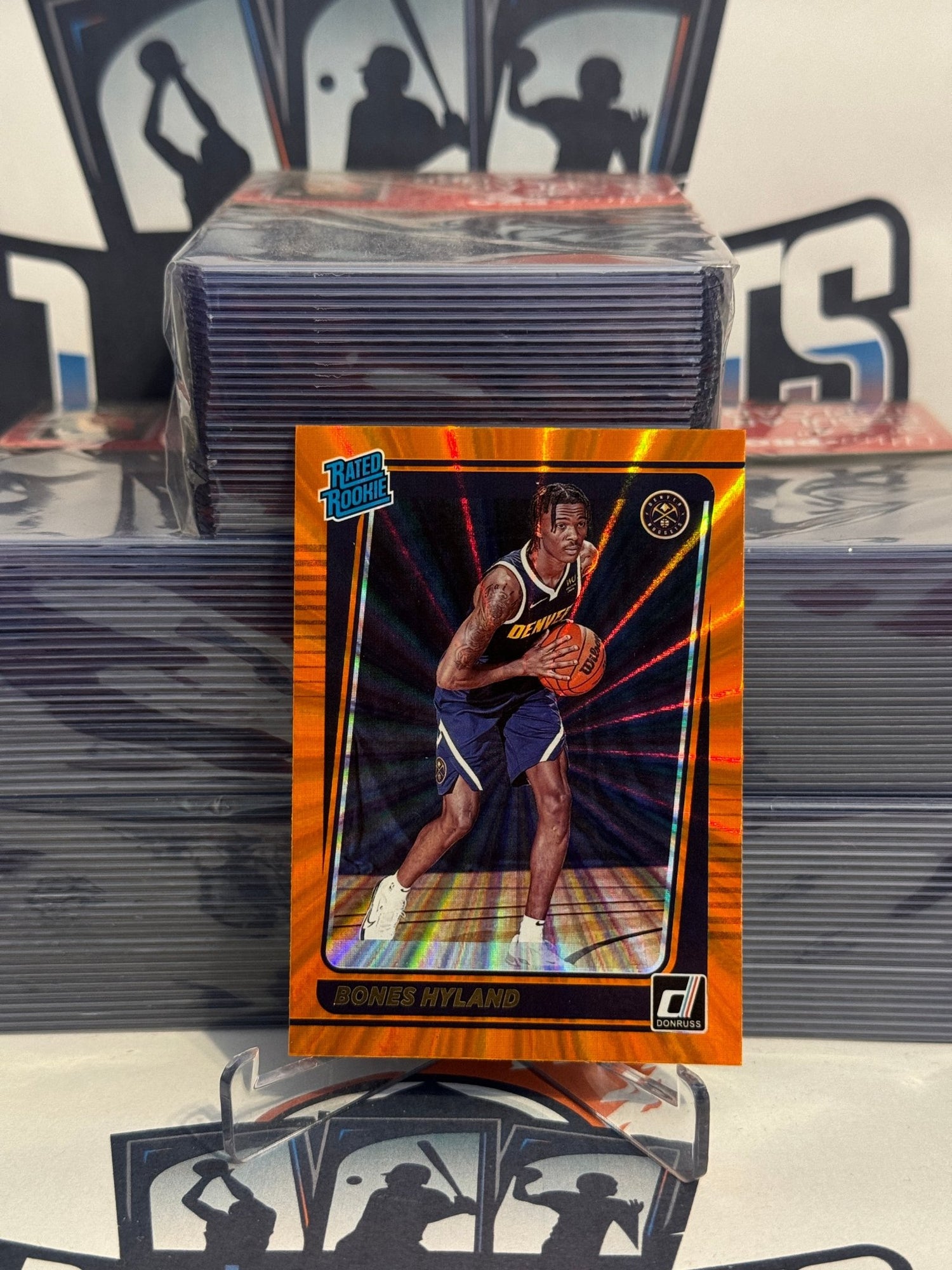 2021 Donruss (Orange Laser, Rated Rookie) Bones Hyland #244