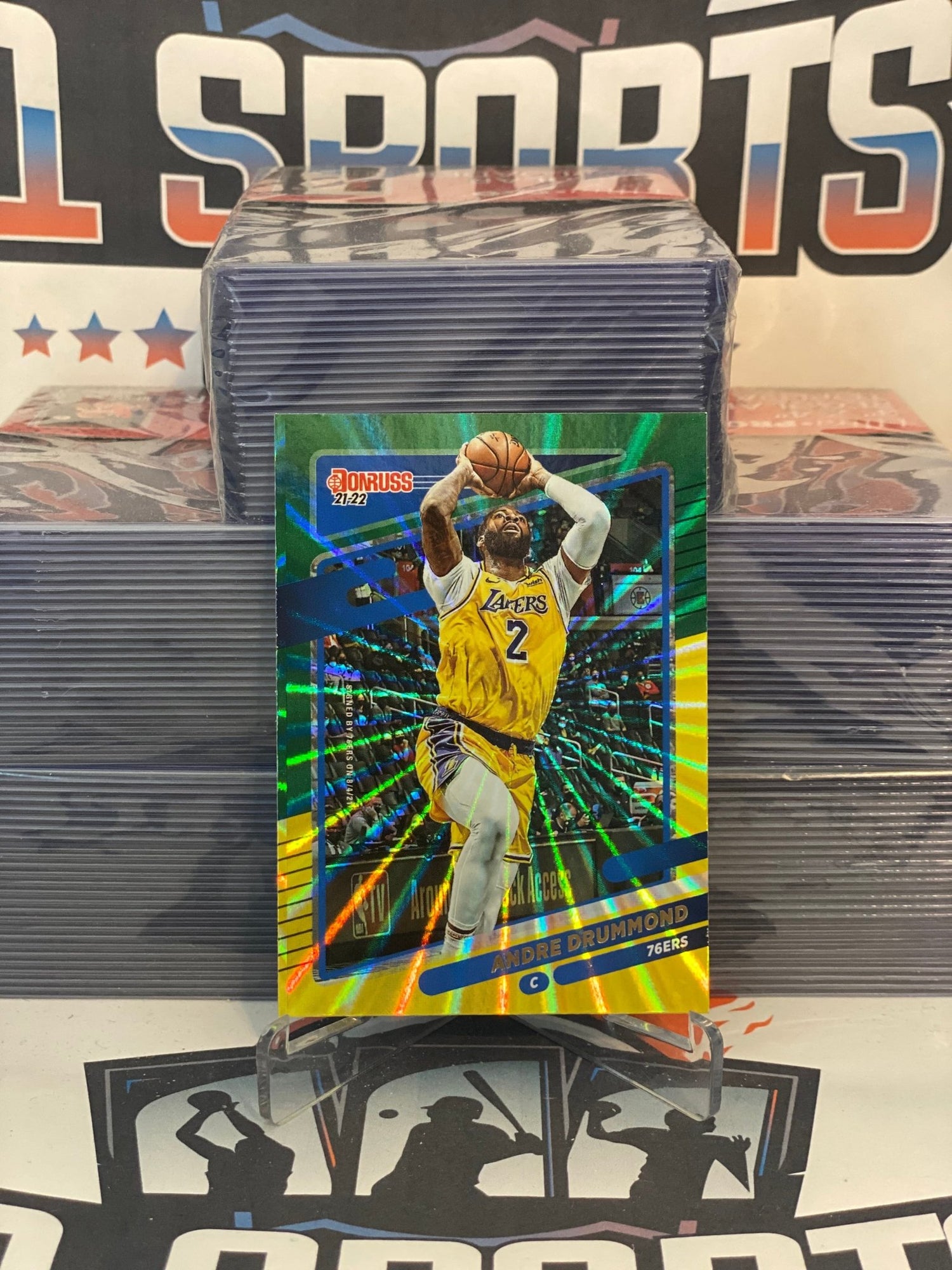 2021 Donruss (Yellow Green Laser) Andre Drummond #27