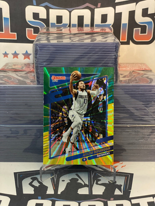 2021 Donruss (Yellow Green Laser) Jalen Brunson #19