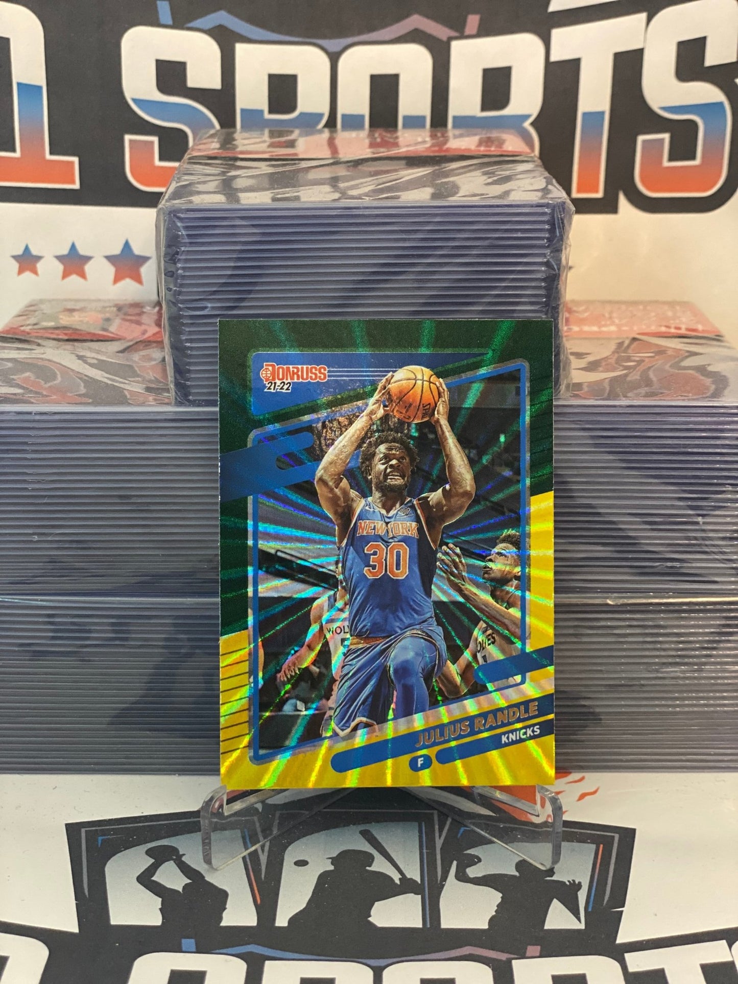 2021 Donruss (Yellow Green Laser) Julius Randle #192