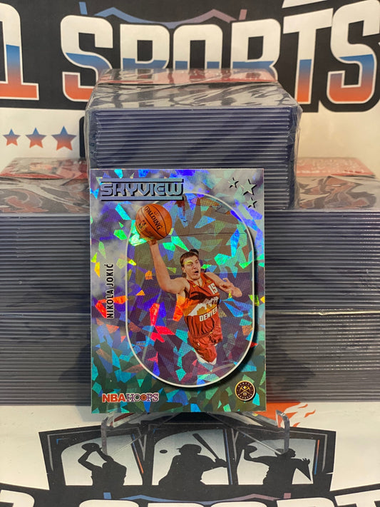 2021 NBA Hoops (Green Ice Foil, Skyview) Nikola Jokic #24