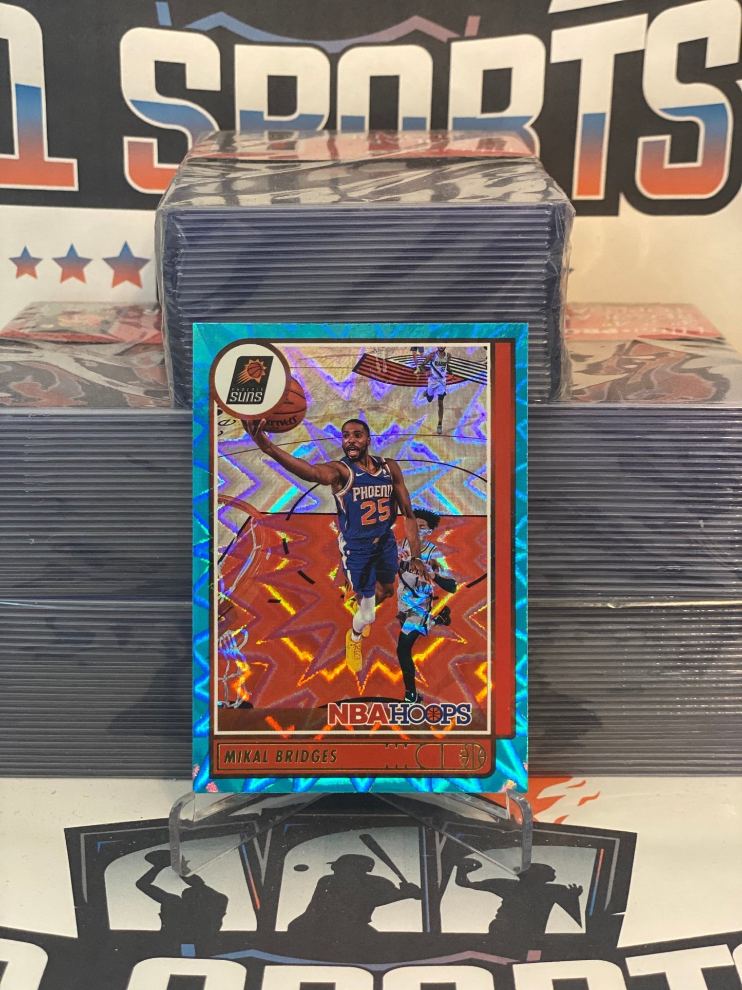 2021 NBA Hoops (Teal Explosion) Mikal Bridges #16