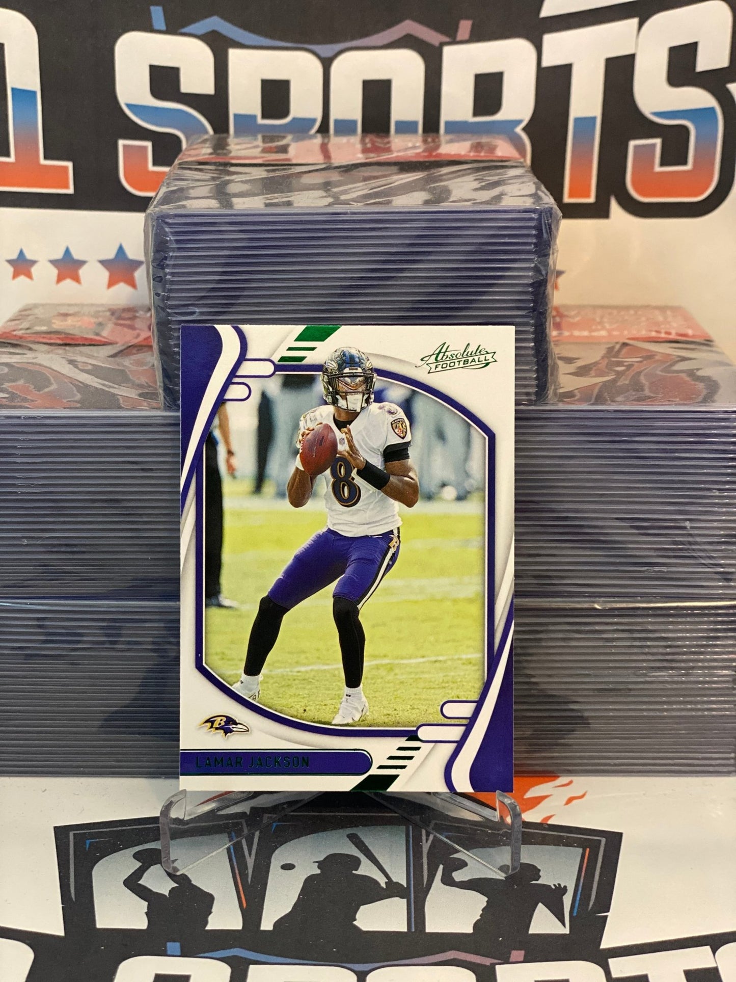 2021 Panini Absolute (Green) Lamar Jackson #30