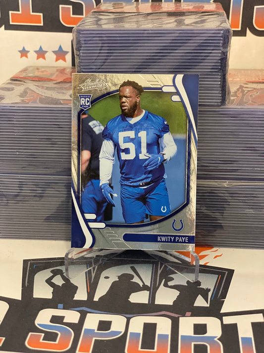 2021 Panini Absolute Kwity Paye Rookie #150