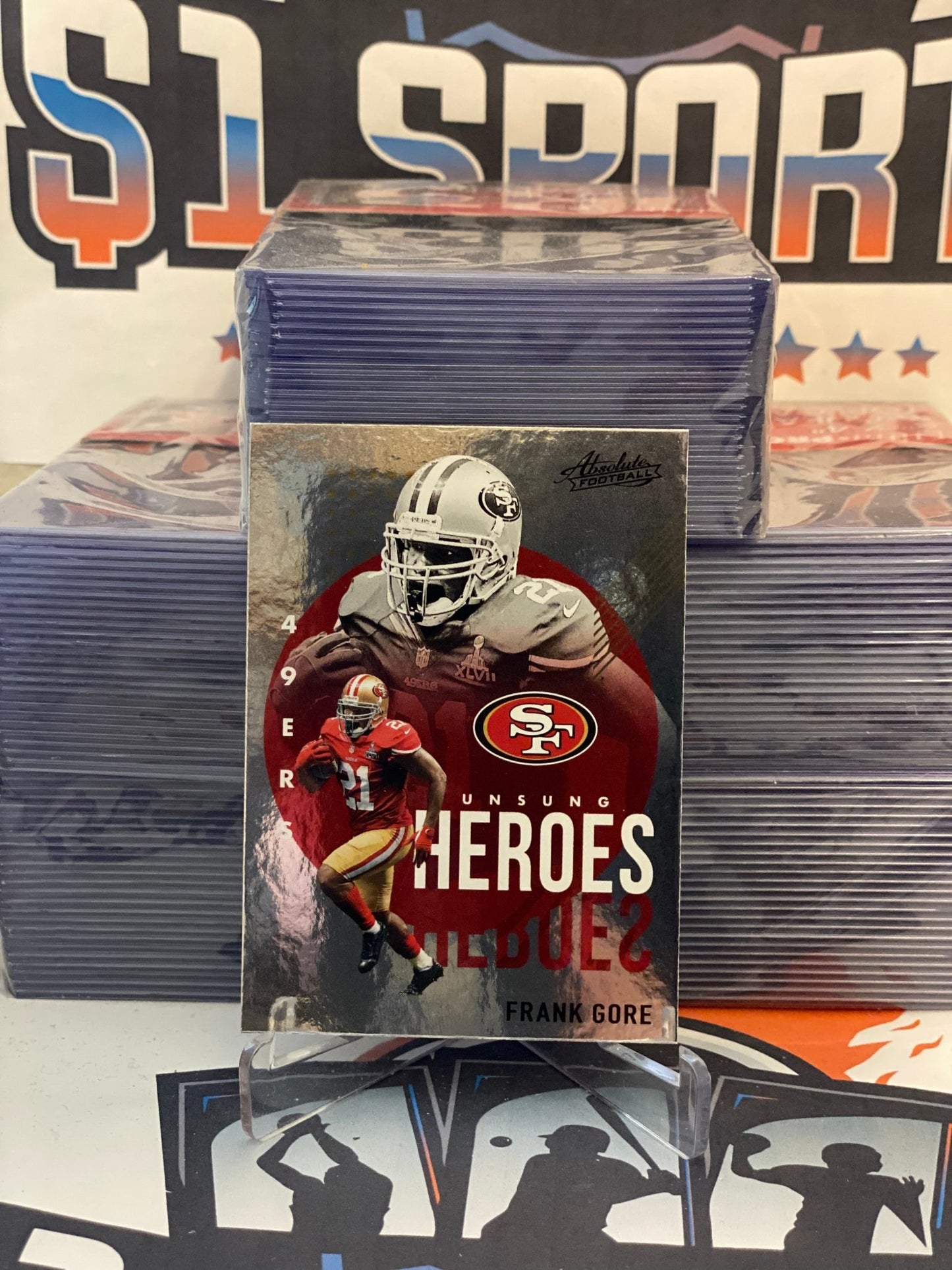 2021 Panini Absolute (Unsung Heroes) Frank Gore #UH18